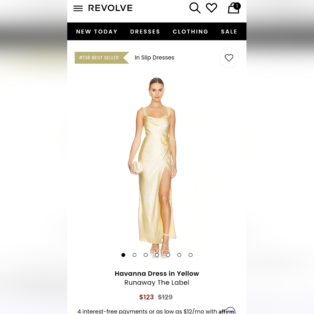 Revolve Yellow Havanna Dress